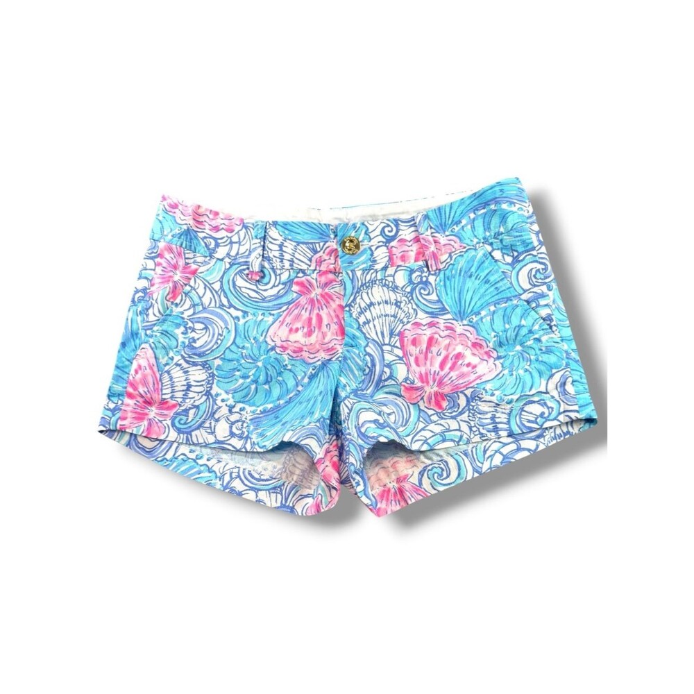 Lilly Pulitzer Walsh Short "Raising Shell" Womens Size 2 Coastal Resort Chic